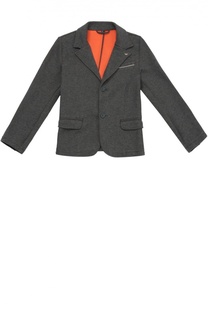 Однобортный пиджак из эластичного хлопка Giorgio Armani