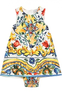 Комплект из платья и трусов с принтом Majolica Dolce &amp; Gabbana