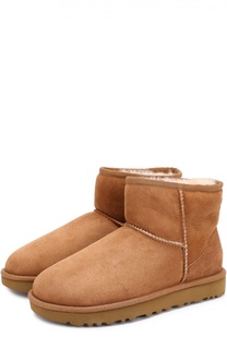 Замшевые полусапоги с логотипом бренда UGG Australia