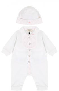 Комплект из хлопковой пижамы и шапки Giorgio Armani