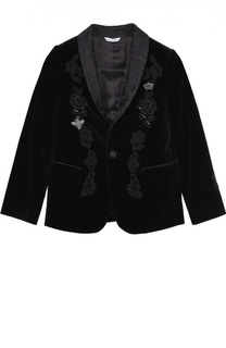 Бархатный пиджак с вышивкой Dolce &amp; Gabbana