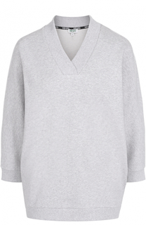 Пуловер с V-образным вырезом и контрастной надписью на спинке Kenzo