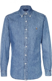 Джинсовая рубашка с воротником button down Polo Ralph Lauren