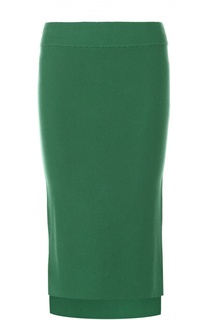 Вязаная юбка-карандаш асимметричного кроя DKNY