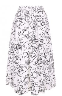 Хлопковая юбка-миди с принтом Kenzo