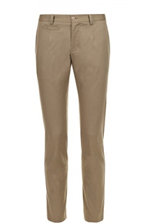 Хлопковые брюки прямого кроя с контрастной прострочкой Dolce &amp; Gabbana
