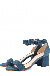 Замшевые босоножки на устойчивом каблуке Alexandre Birman