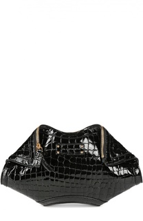 Кожаный клатч De Manta с тиснением под крокодила Alexander McQueen