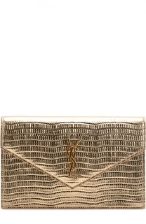 Сумка Monogram Envelope из тисненой кожи Saint Laurent