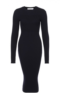 Вязаное платье-футляр с удлиненным рукавом Victoria Beckham