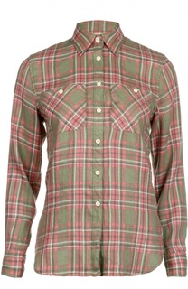 Блуза прямого кроя в клетку с накладными карманами Denim&amp;Supply by Ralph Lauren