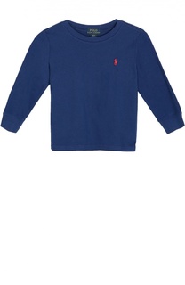 Хлопковый лонгслив с логотипом бренда Polo Ralph Lauren