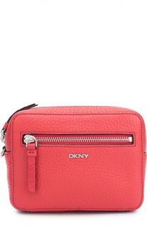 Кожаная сумка на молнии DKNY