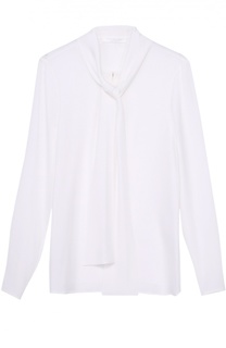 Блуза прямого кроя с воротником аскот HUGO