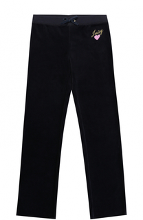 Спортивные брюки свободного кроя с вышивкой Juicy Couture