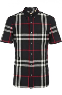 Рубашка из смеси льна и хлопка Burberry