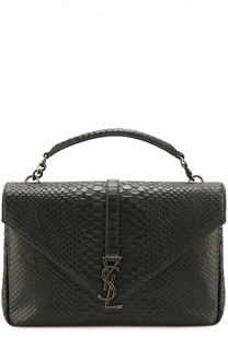 Сумка Collège Monogram medium с тиснением под питона Saint Laurent