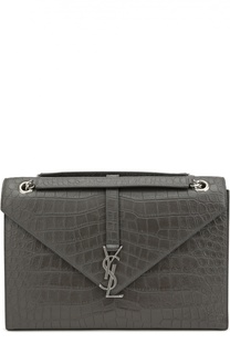 Сумка Monogram Classic large с тиснением под крокодила Saint Laurent