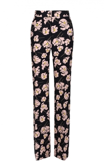 Расклешенные брюки со стрелками и цветочным принтом Rochas