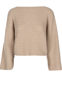 Кашемировый укороченный пуловер с вырезом-лодочка Ralph Lauren