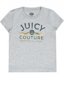 Футболка с контрастным принтом Juicy Couture