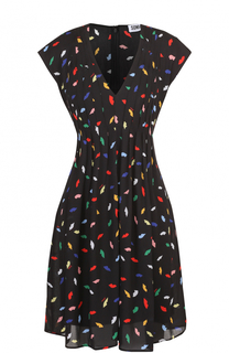Приталенное платье-миди с контрастным принтом Sonia by Sonia Rykiel