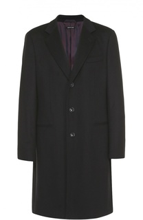 Однобортное пальто из смеси шерсти и кашемира Giorgio Armani