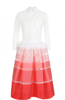 Платье-рубашка с юбкой в контрастную полоску sara roka