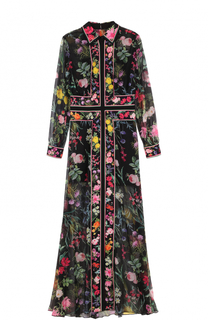 Платье-макси с ярким цветочным принтом Tadashi Shoji