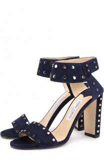 Замшевые босоножки Veto 100 с заклепками Jimmy Choo