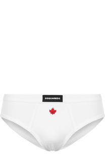 Брифы из эластичного хлопка с нашивкой Dsquared2