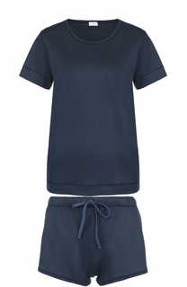 Хлопковая пижама с мини-шортами и футболкой Zimmerli