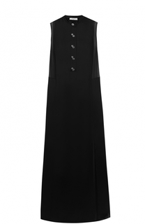 Платье с высокими разрезами и прозрачными вставками Lanvin