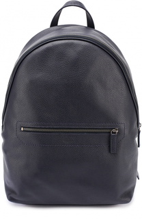 Кожаный рюкзак с внешним карманом на молнии Armani Collezioni