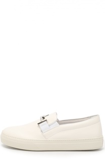 Кожаные слипоны Sportivo с пряжкой Tod’s