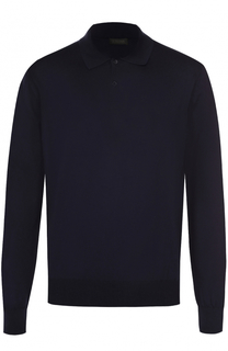 Хлопковое поло с длинными рукавами Z Zegna