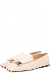 Кожаные слиперы с металлической пряжкой Sergio Rossi