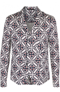 Однобортный пиджак из смеси льна и шелка Giorgio Armani