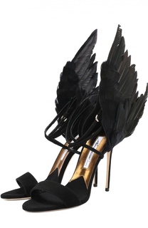 Замшевые босоножки с декоративными крыльями Brian Atwood