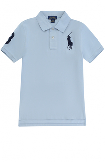 Поло из хлопка с логотипом бренда Polo Ralph Lauren