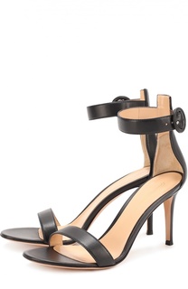Кожаные босоножки Portofino на шпильке Gianvito Rossi