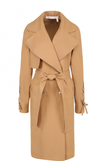 Льняное пальто со шнуровкой и поясом See by Chloé