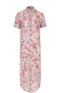 Шелковое платье-рубашка с цветочным принтом Stella Jean