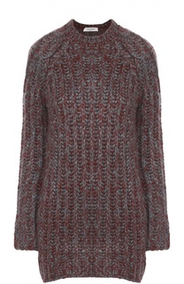 Шелковый пуловер крупной вязки с круглым вырезом Valentino
