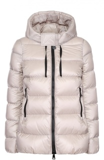 Стеганый пуховик на молнии с капюшоном Moncler