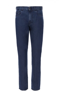 Джинсы прямого кроя из эластичного хлопка Canali