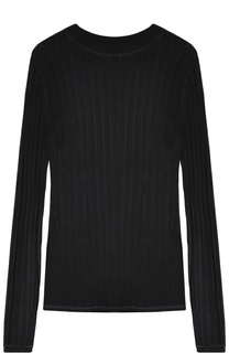 Облегающий полупрозрачный пуловер с круглым вырезом DKNY