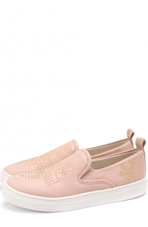 Кожаные слипоны с декором Chloé