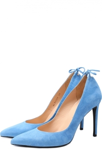 Замшевые туфли Peekabow на шпильке Stuart Weitzman