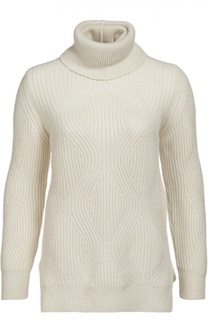 Кашемировый пуловер фактурной вязки с высоким воротником Colombo